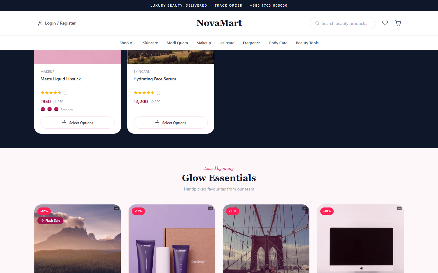 NovaMart Beauty screen