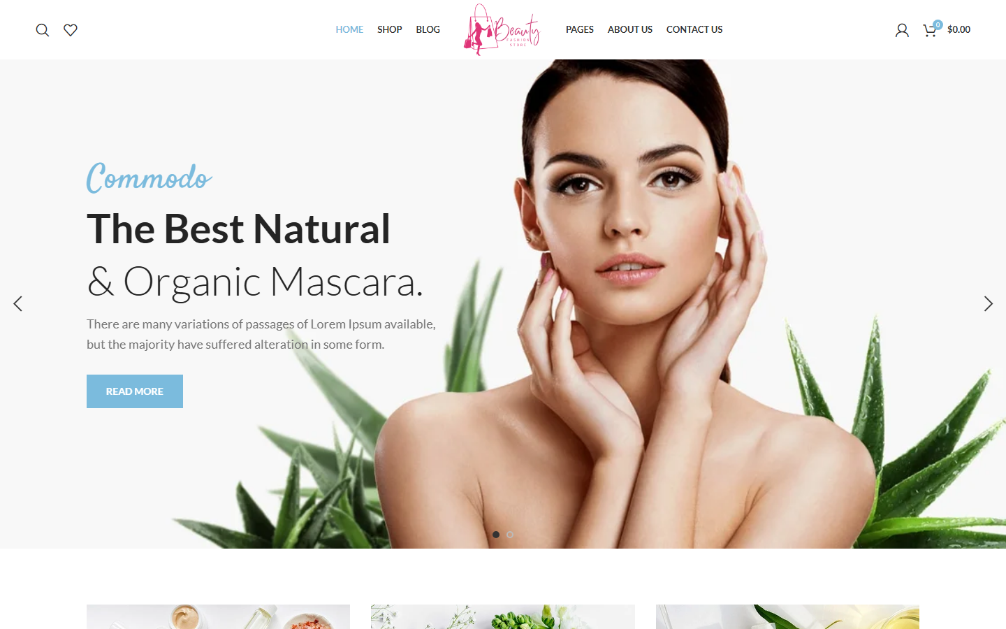Beauty Fashion Store homepage