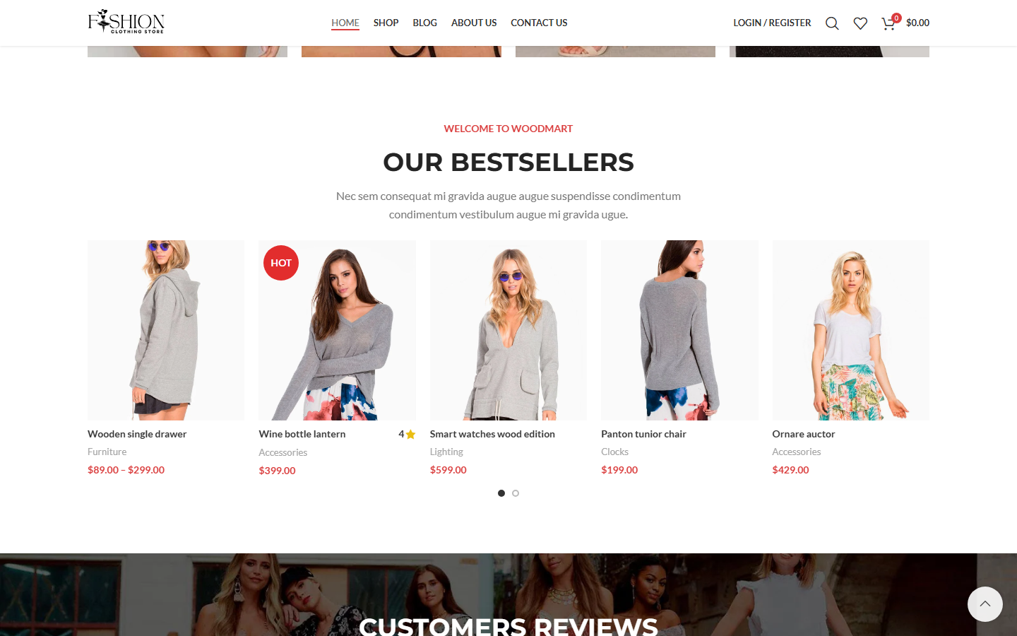 Fashion Clothing Store screen